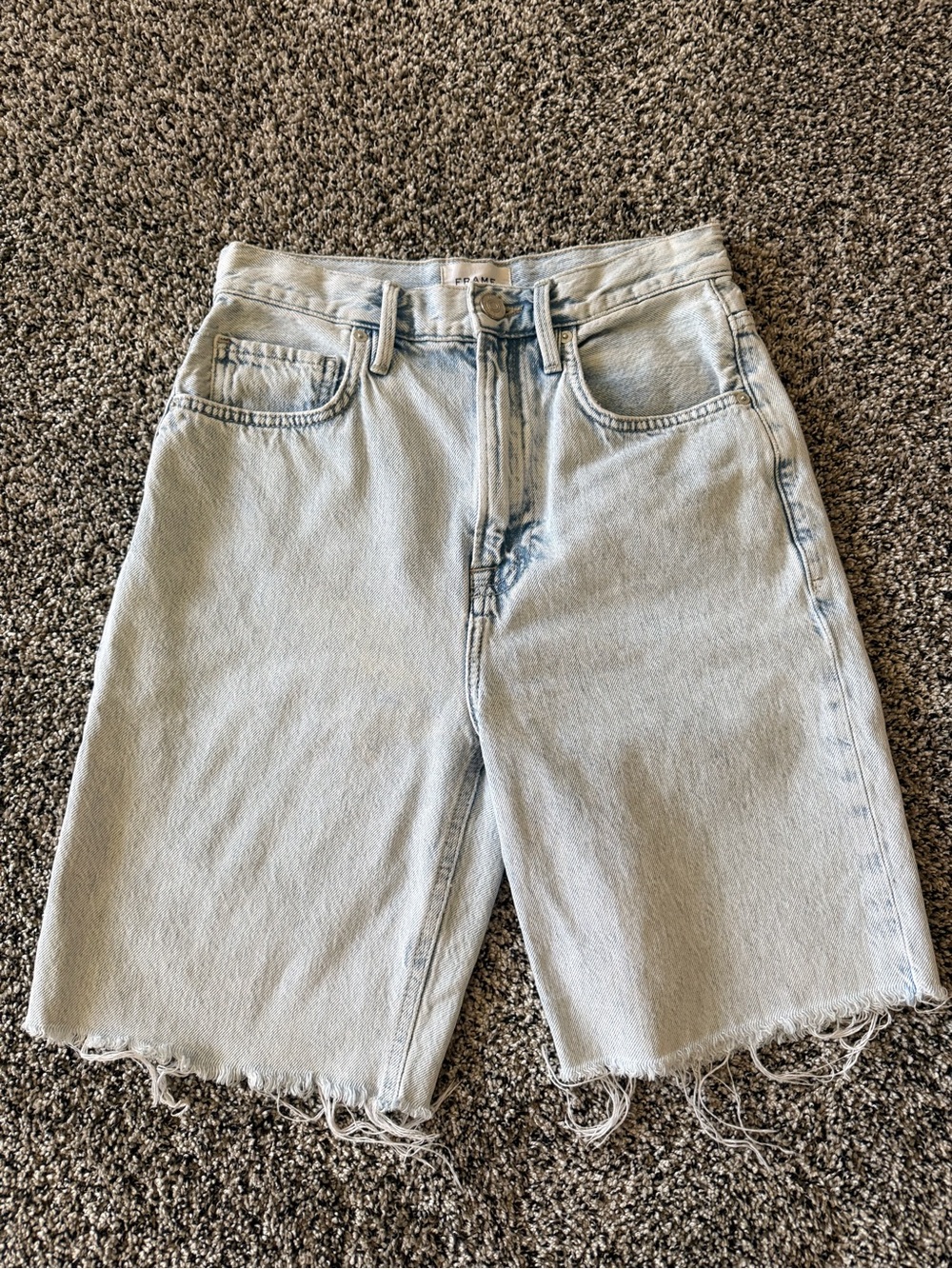 Frame Denim Women's Light Blue Cutoff Denim Shorts